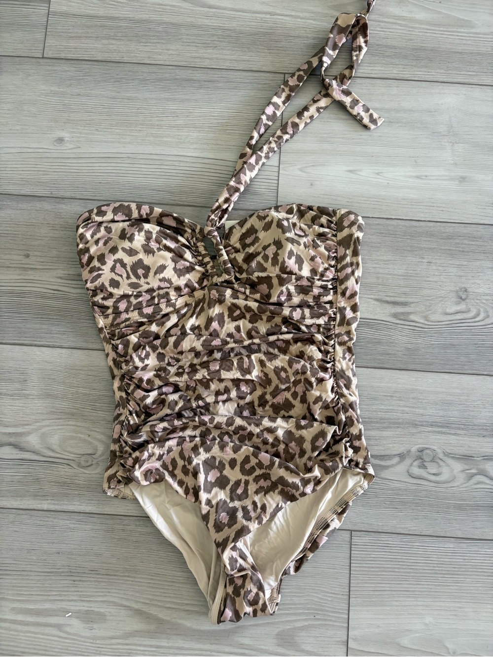 Zimmermann Leopard Print One-Piece Swimsuit - Pink/Tan